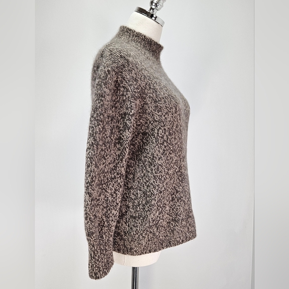 paraphrase Womens Sweater Petite Small Lambswool Angora Hair Mock Neck - Picture 2 of 8